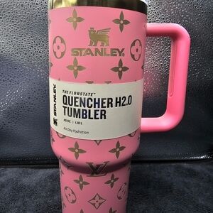 Stanley Pink and Brown Quencher Tumbler